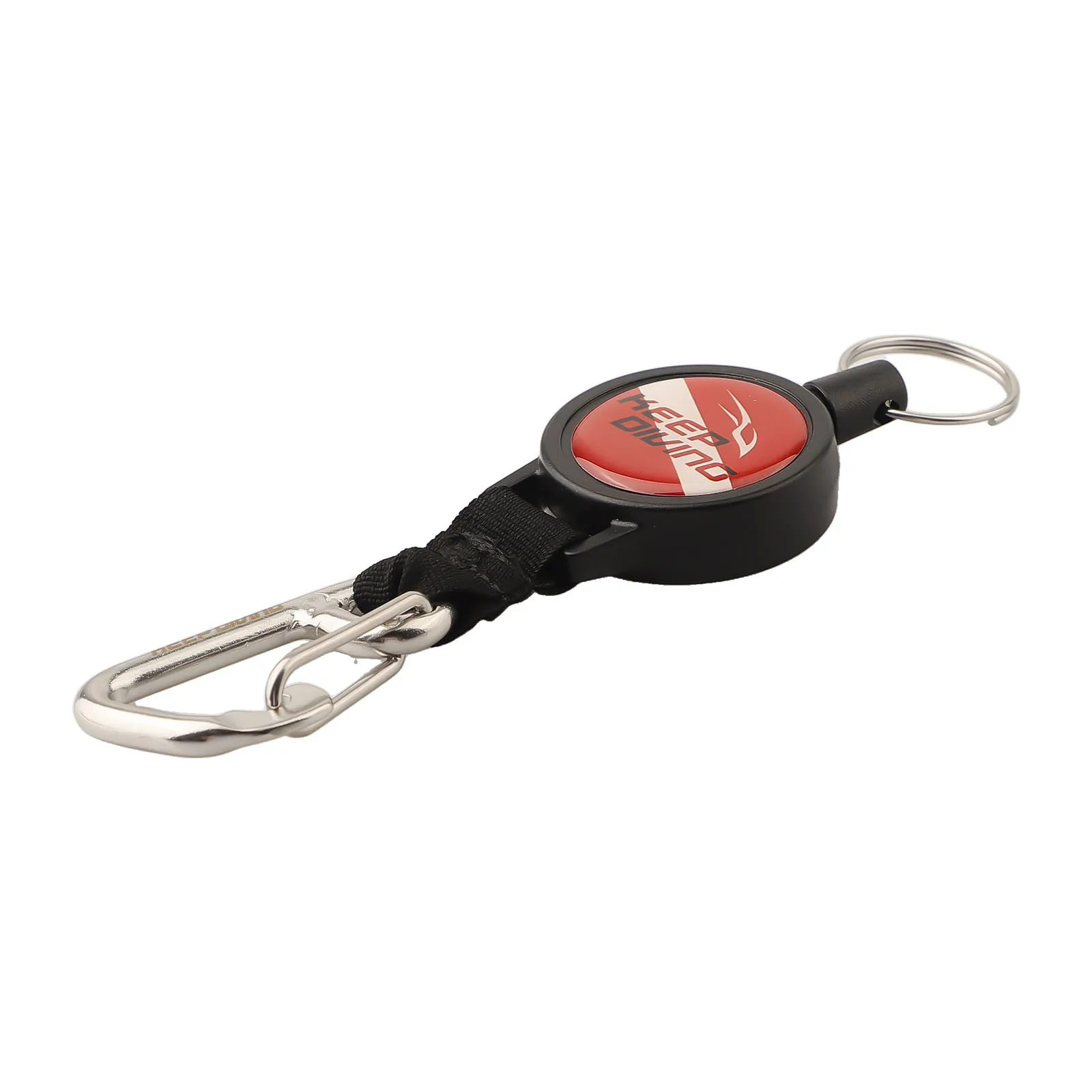 Scuba Diving Utility Lanyard with Retractable Cord and For BCD Hook for Secure Accessory Management in Aquatic Settings