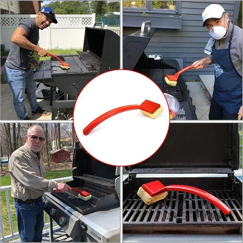 Barbecue Rack Cleaning Brush Oil Fume Cleaning Brush BBQ Supplies Anti Combustion Oil Fume Cleaning Tool