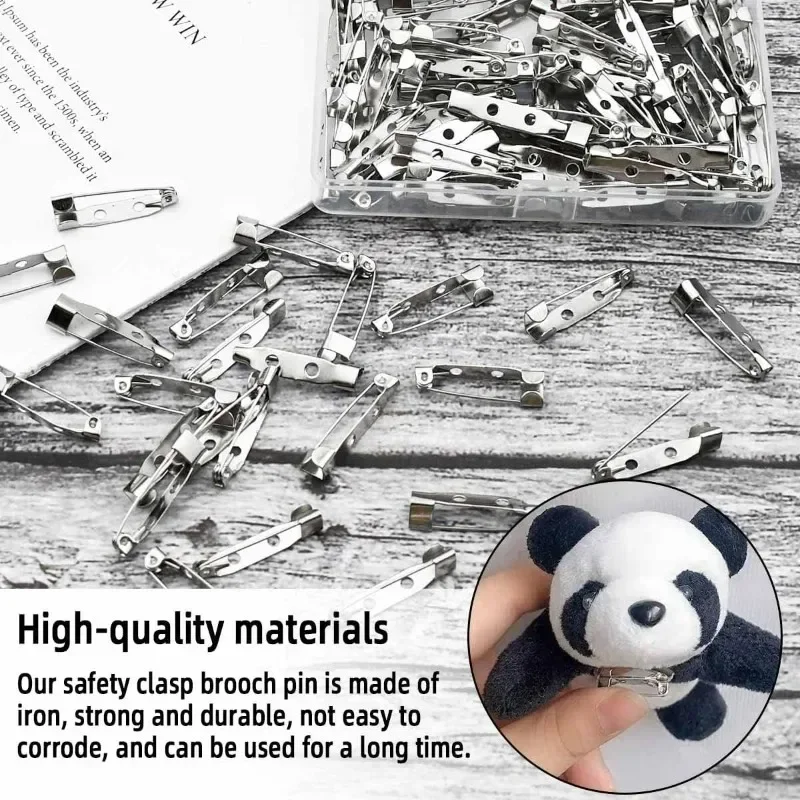 40/80pcs Metal Brooch Base DIY Making Jewelry Back Pins Safety Holder Findings Stainless Steel Components Settings Needles