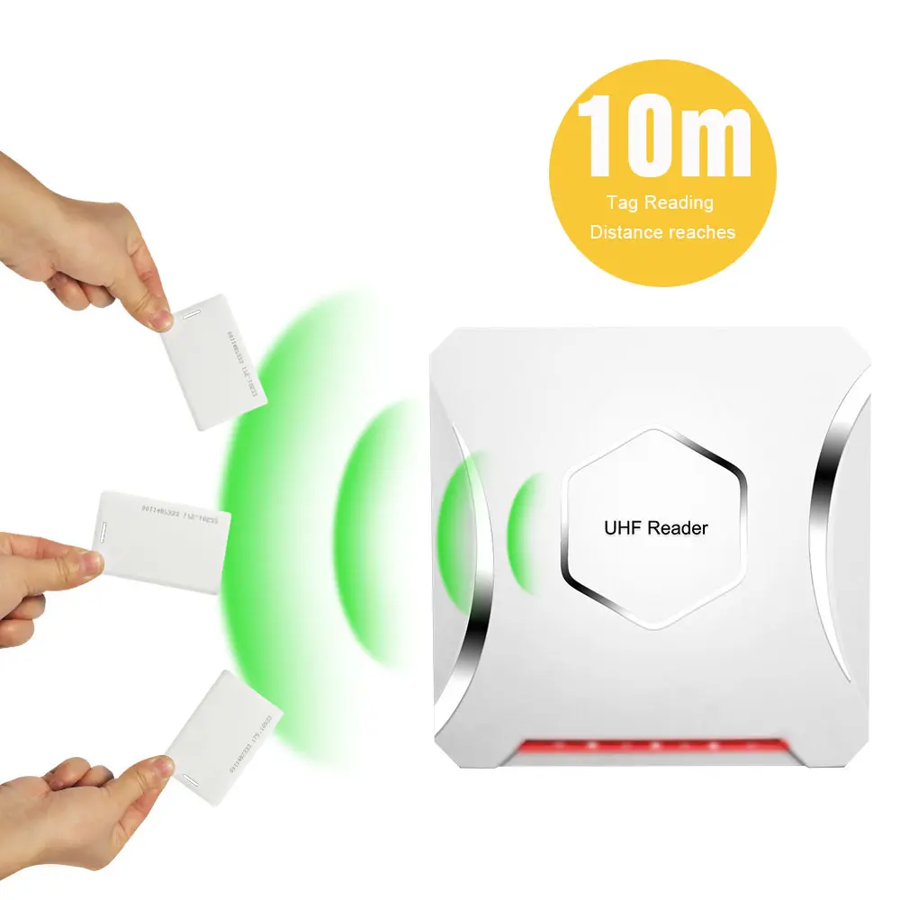 

UHF RFID Reader Long Range 10 Meters 865~868MHz Antenna UHF Reader Writer for Vehicle Access Control with WG26/34 RS485/RS232