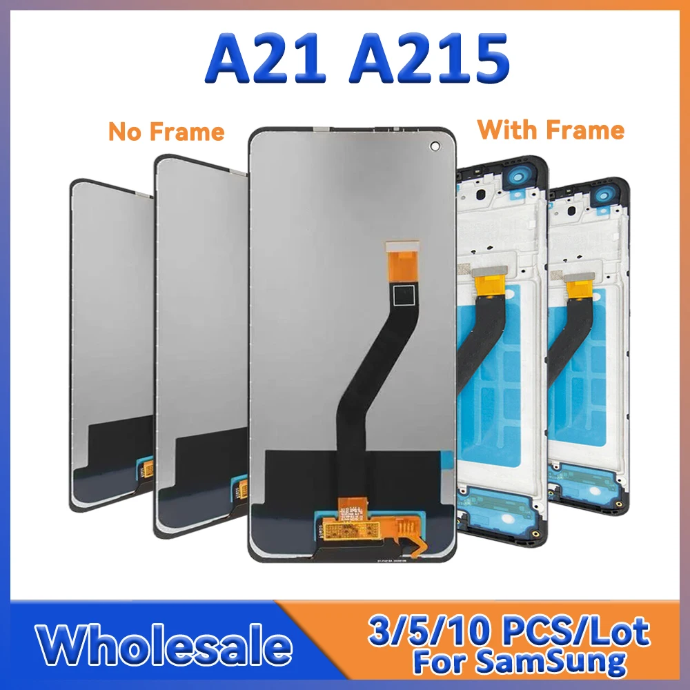 

Wholesale 3/5/10 pieces Lot For Samsung A21 A215 Screen LCD Display With Touch Mount Replacement