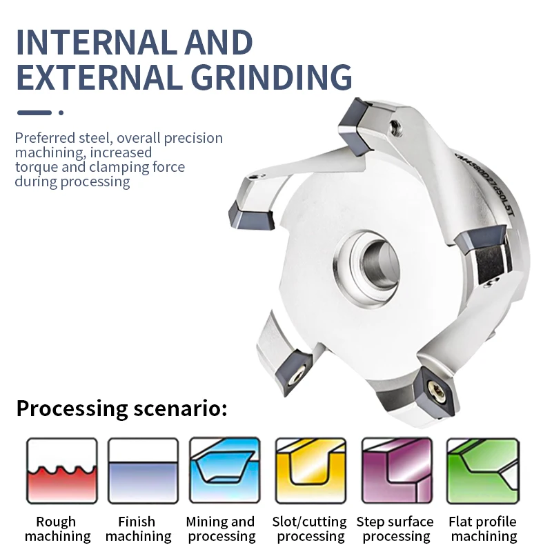 KM12 KM12-50-22-4T for SEKT1204 Carbide Insert Clamped Fast Feeding Alloy End Mill Milling Machining Slab Face Milling Cutter