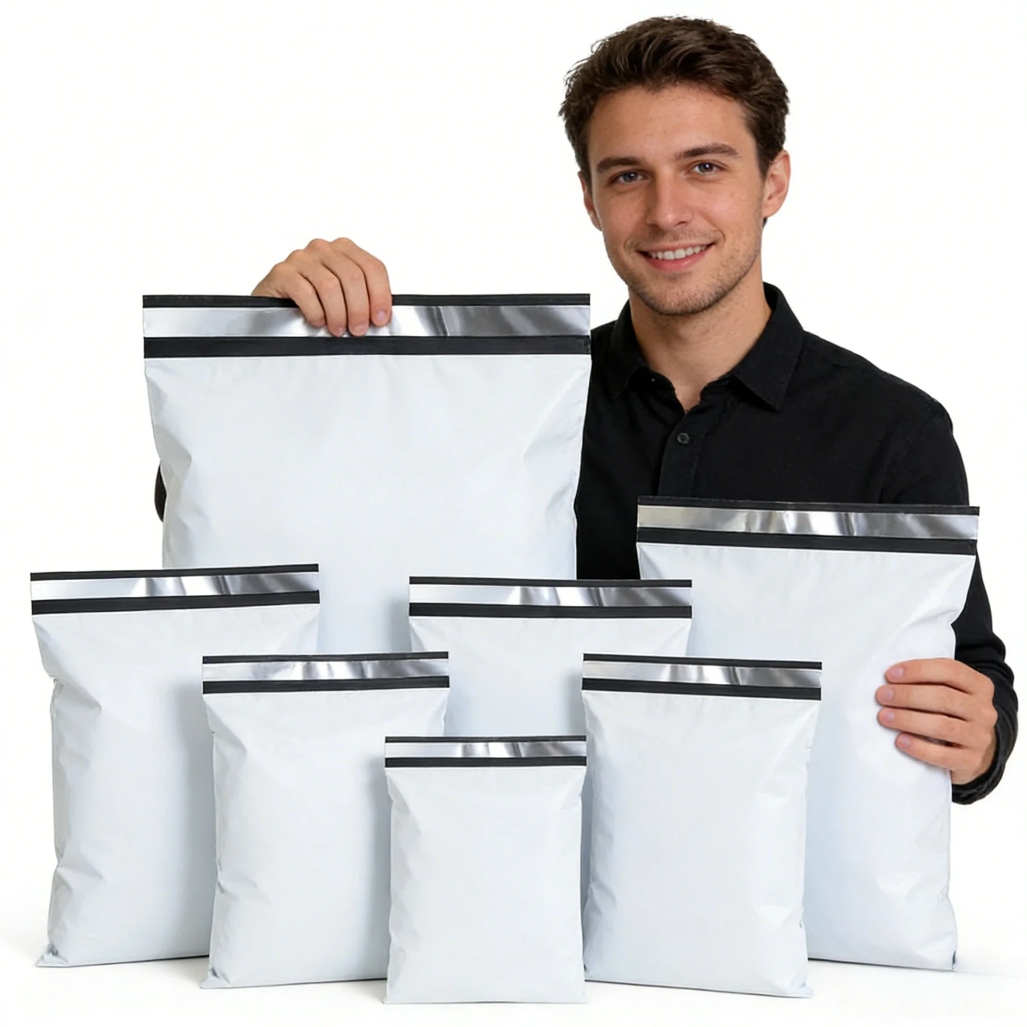 100pcs Adhesive Sealing Express Logistics Mailing Waterproof & Dustproof Packaging Bag, Gift Packing & Shipping Bag.