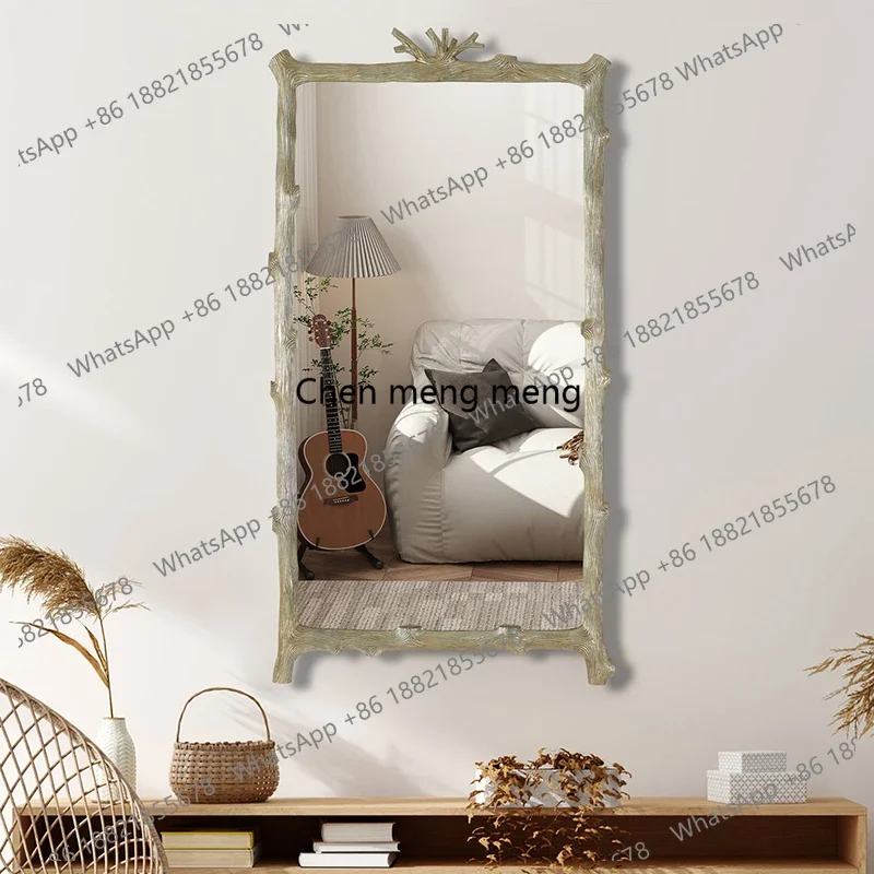 

Зеркало во французском винтажном стиле для домашнего использования, проживание в семье, украшение для входной стены, зеркало для ванной комнаты, зеркало для мытья