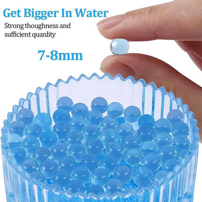 10000 bolas de gel dos pces 7-8mm munição multicolorida compatível com blasters de água splatter gall orbez para idades 14 +