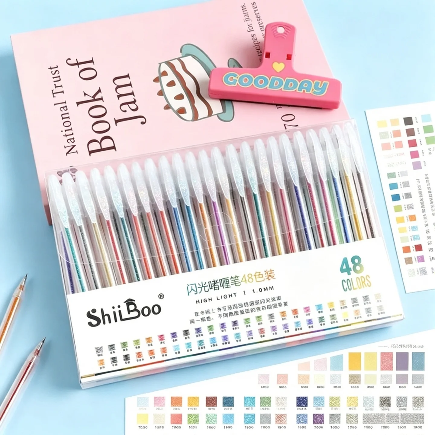 8-60 Colors Glitter Gel Pen Set, 1mm Bullet Tip, Shimmer Spark Ink Art Pens for Journaling, Scrapbooking & DIY Crafts