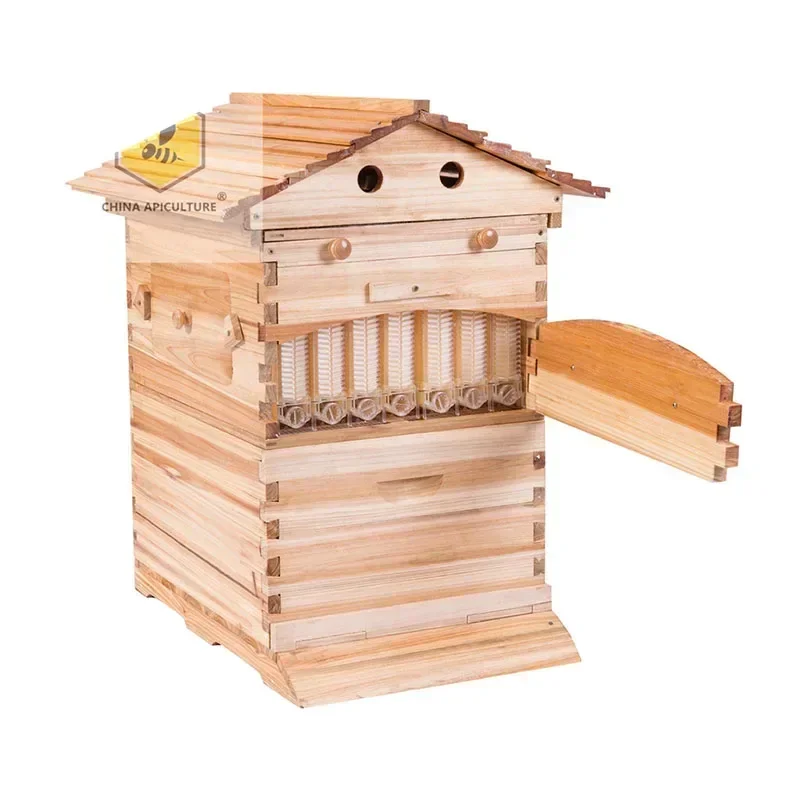 

Excellent Automatic Wooden Bee Box Bee Nest 7pcs Beekeeping Equipment Beekeeper Honey Collection High Quality German Warehouse D