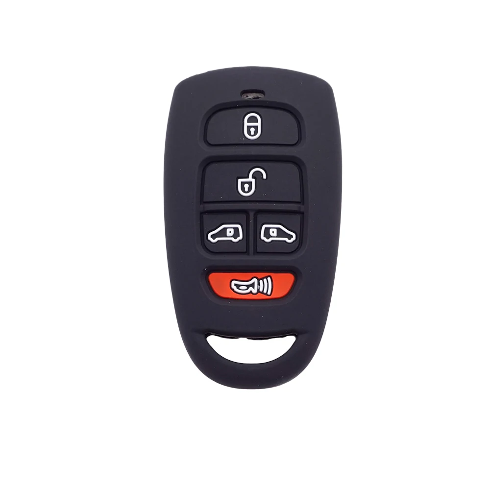 Xinyuexin  5 Button Silicone Rubber Car Key Shell Fob for Hyundai SantaFe for Kia Grand Carnival  Remote Car Key Cover Accessory