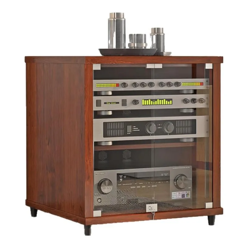 Audio and video amplifier cabinet, stage KTV theater audio amplifier rack, wooden audio and video cabinet network aviation