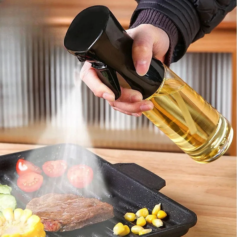 1pc Oil Spray Bottle High Pressure Continuous Spray Household Edible Oil Control Kettle for Air Fryer Kitchen Use