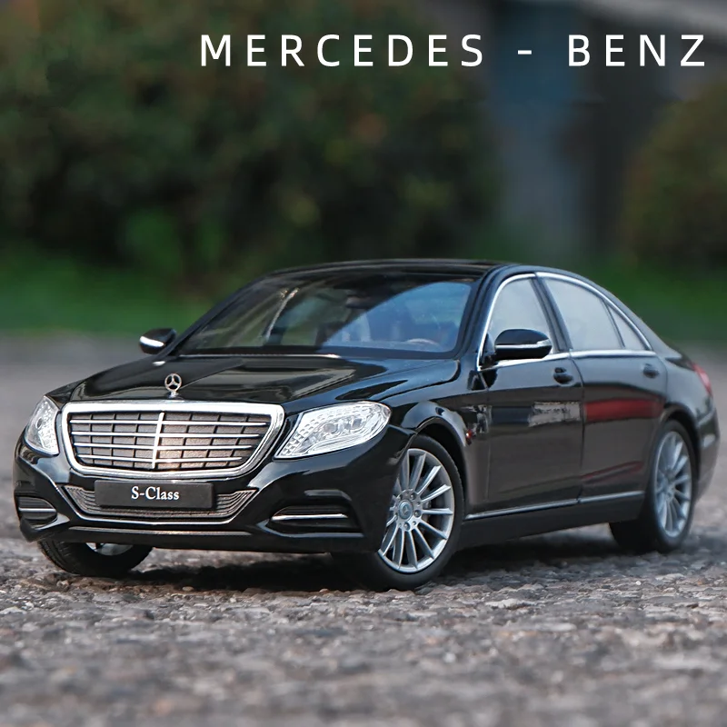 WELLY 1:24 Mercedes-Benz S-Class S500 Alloy Car Model High Simulation Diecast Metal Toy Vehicles Car Model Collection Kids Gifts