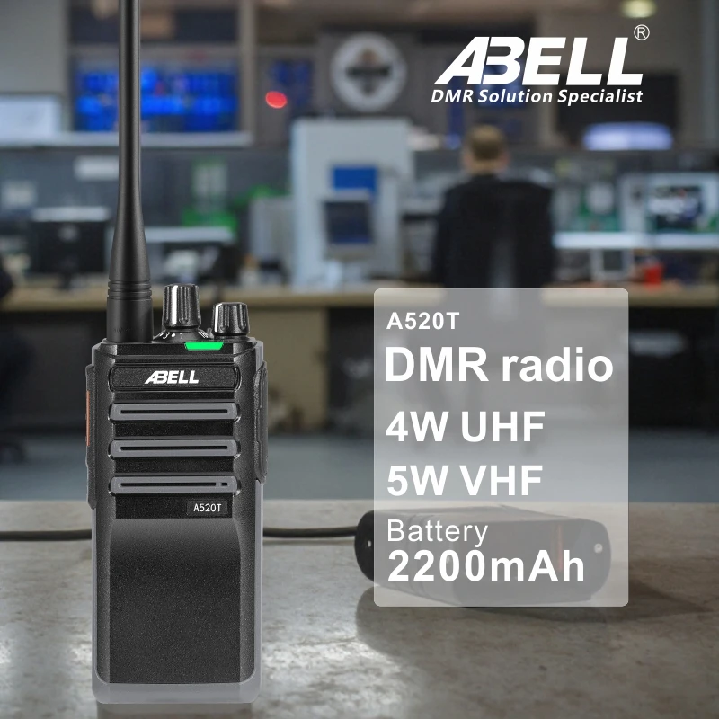 Dmr Two Way Radio Uhf Walkie Talkie ABELL A520T VHF  Digital Mobile Radio Security Radio