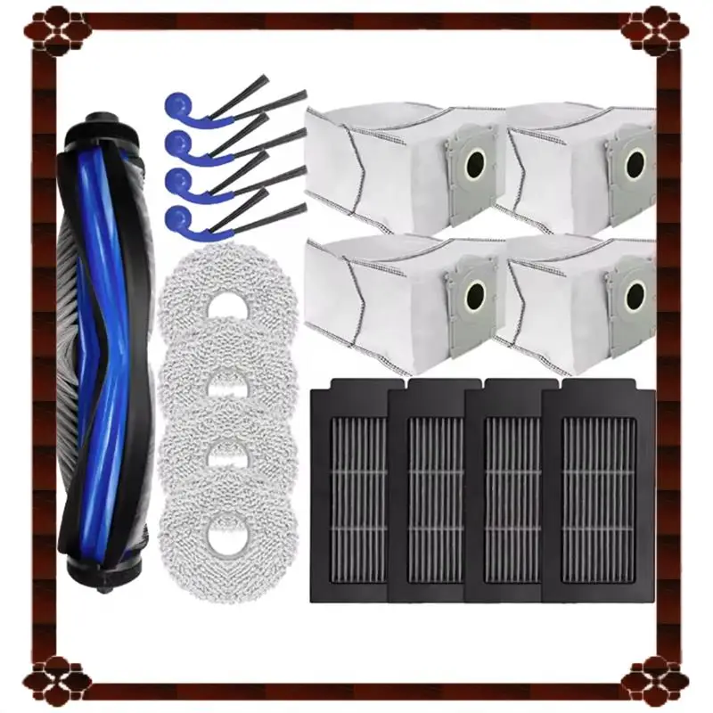 تسليم 24 ساعة لـ Ecovacs Deebot T30C Omni / T30C Pro Omni قطع غيار المكنسة الكهربائية فرشاة مكنسة كهربائية تصفية كيس لجميع الغبار ممسحة القماش