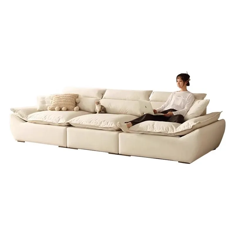 

Sailing sofa, living room small apartment with large sitting depth and super wide adjustable backrest down straight