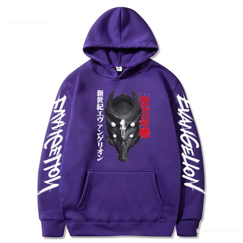 EVANGELION Eva Sweatshirt Anime Long Sleeve Jacket Coats Cartoon Oversized Hooded Hoodie Streetwear Casual Hoodies Top Pullover