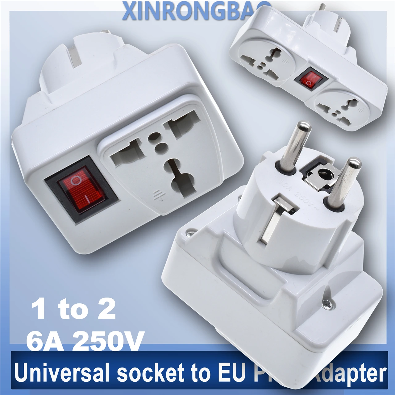 Adapter wtyczki EU CN amerykański z USA do UE Euro europejska Korea rosja FR uniwersalny Adapter podróżny 2-pinowy przełącznik konwertera zasilacz