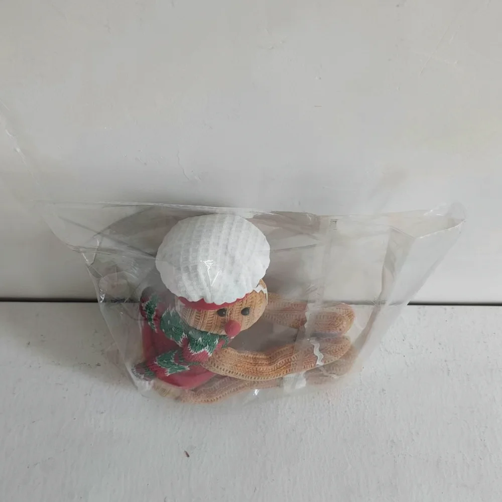 Cute Gingerbread Man Drapery Tiebacks Christmas Decor Chef Hat Style Window Curtain Holder Festive Home Holiday Ornament