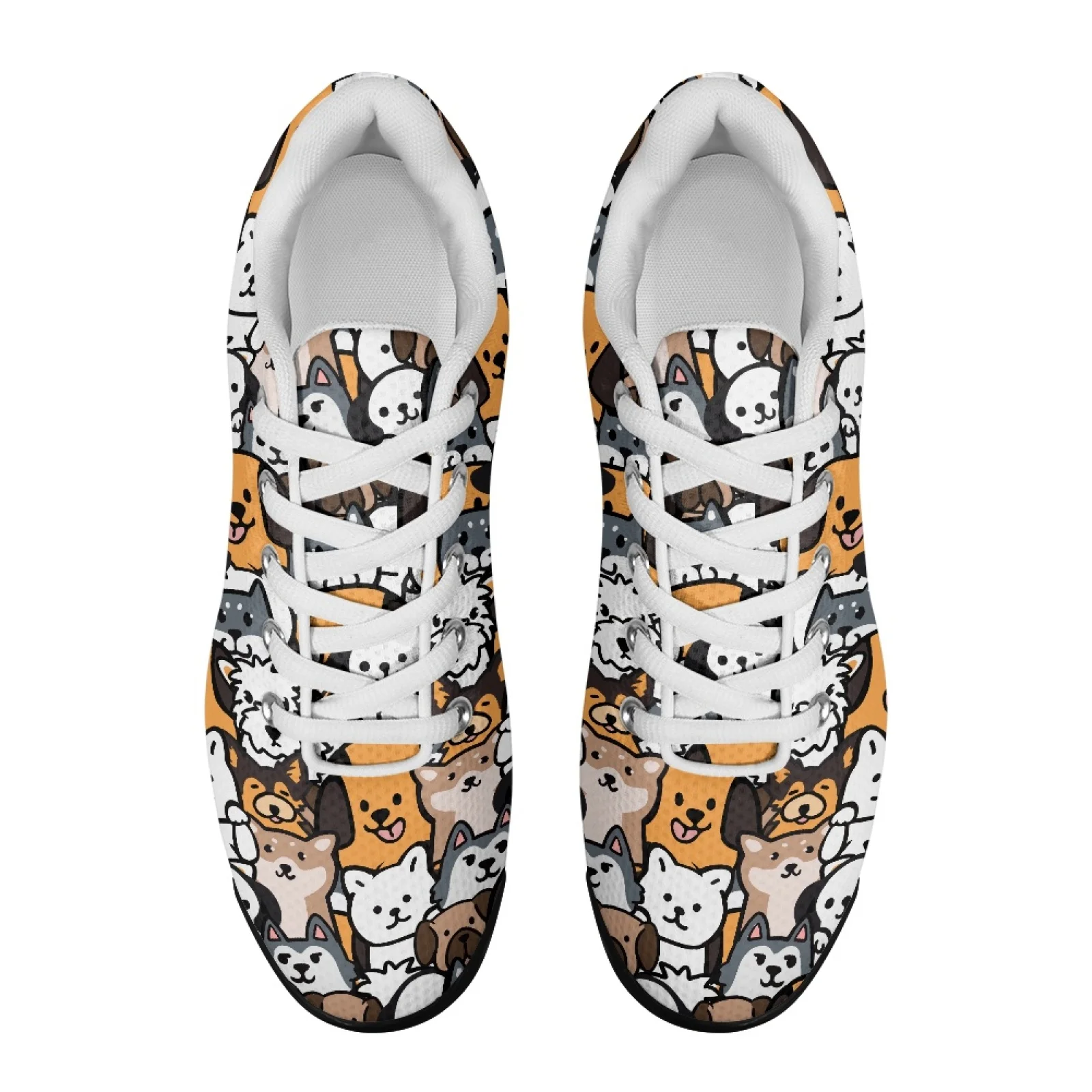 XIXIRIMIDO Air-Cushioned Sneakers Women's Running Shoes Men's Commuter Shoes Lightweight Breathable Soft Comfort Cartoon Dog
