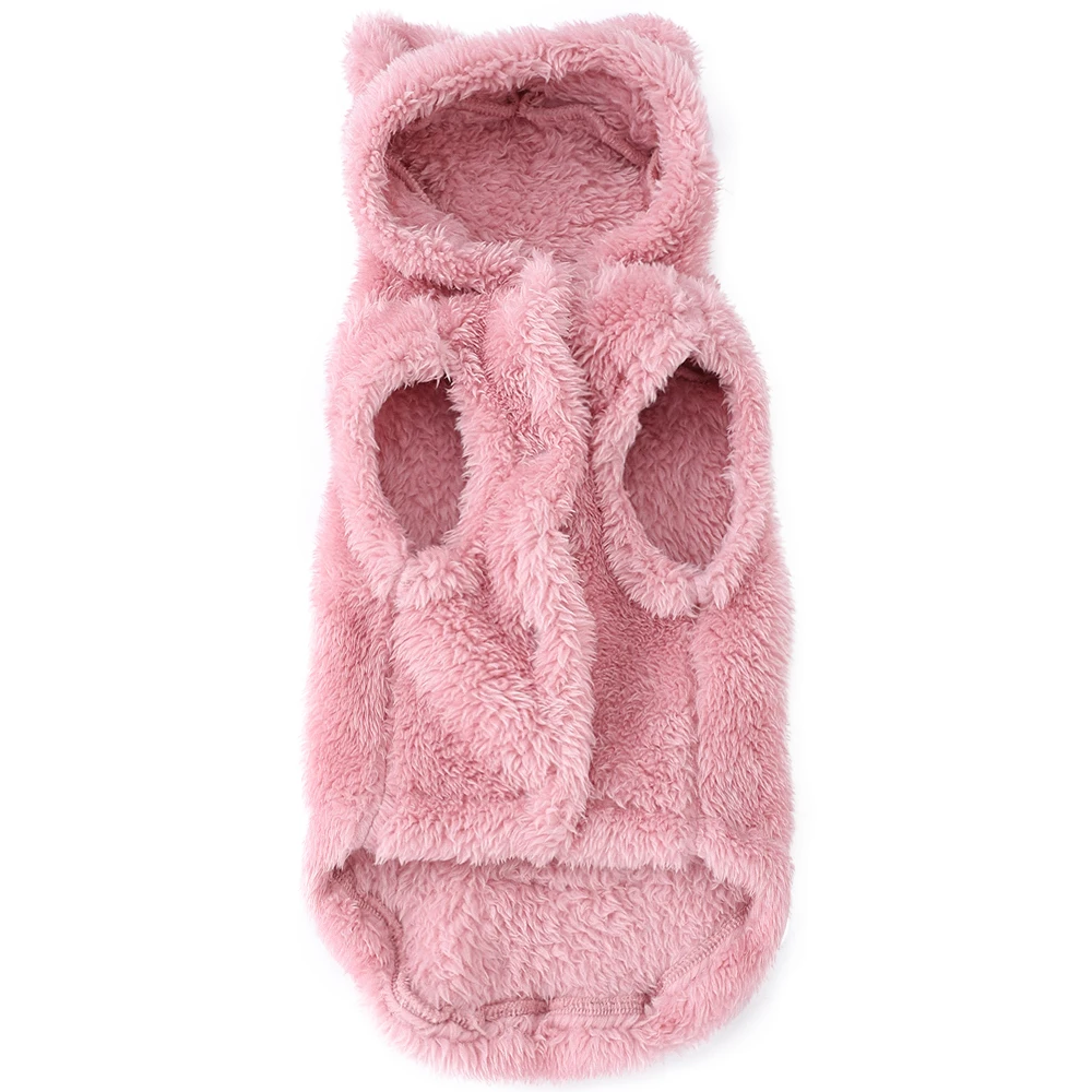 3-teiliger weicher Haustiermantel für kleine und mittelgroße Hunde und Katzen, warme Fleece-Katzenhoodies für den Winter, lustige, niedliche Kleidung mit Hasenohren für Sphynx-Katzen – Detail 13