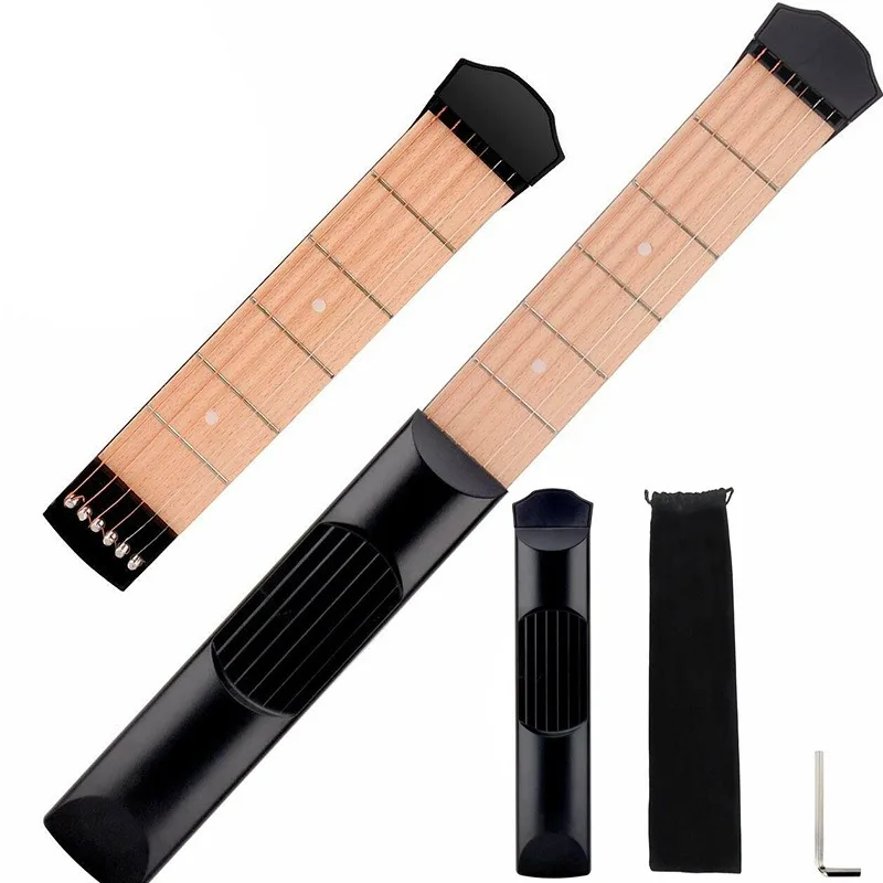 

Folk Pocket Guitar Practitioner Beginner Finger Guitar Aid Finger Practice 6 String Chord Practice Tool Flexibility Developer