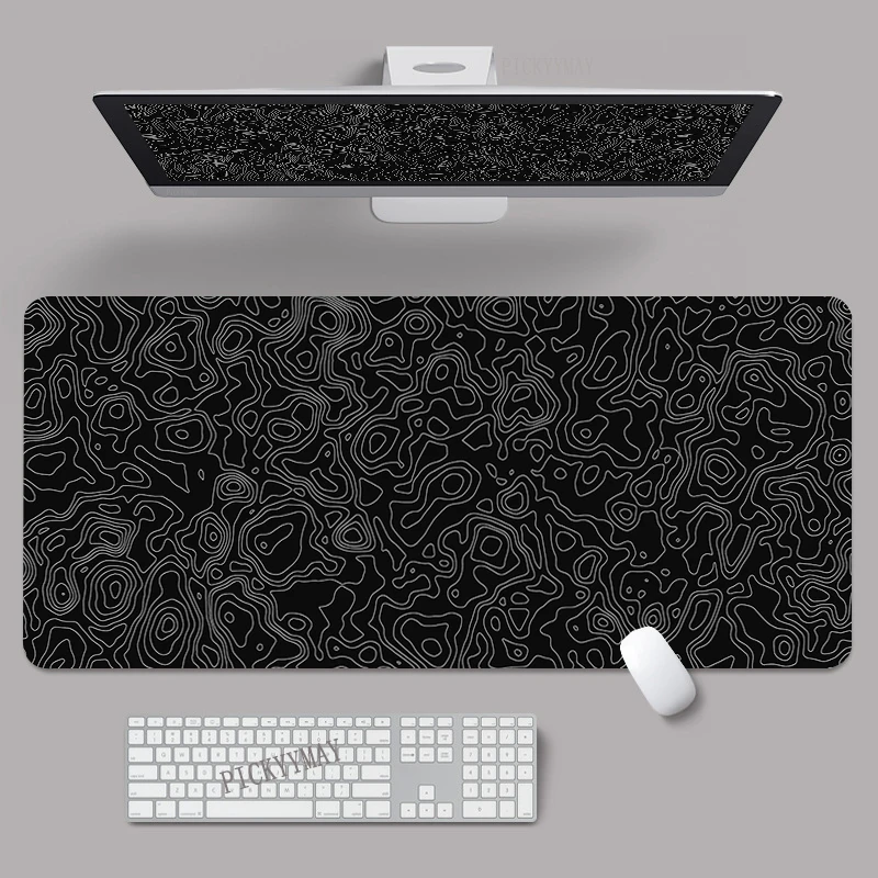 Black and white Office mouse pad Desk carpet Office mouse pad large mouse pad desk pad keyboard pad Design mouse pad