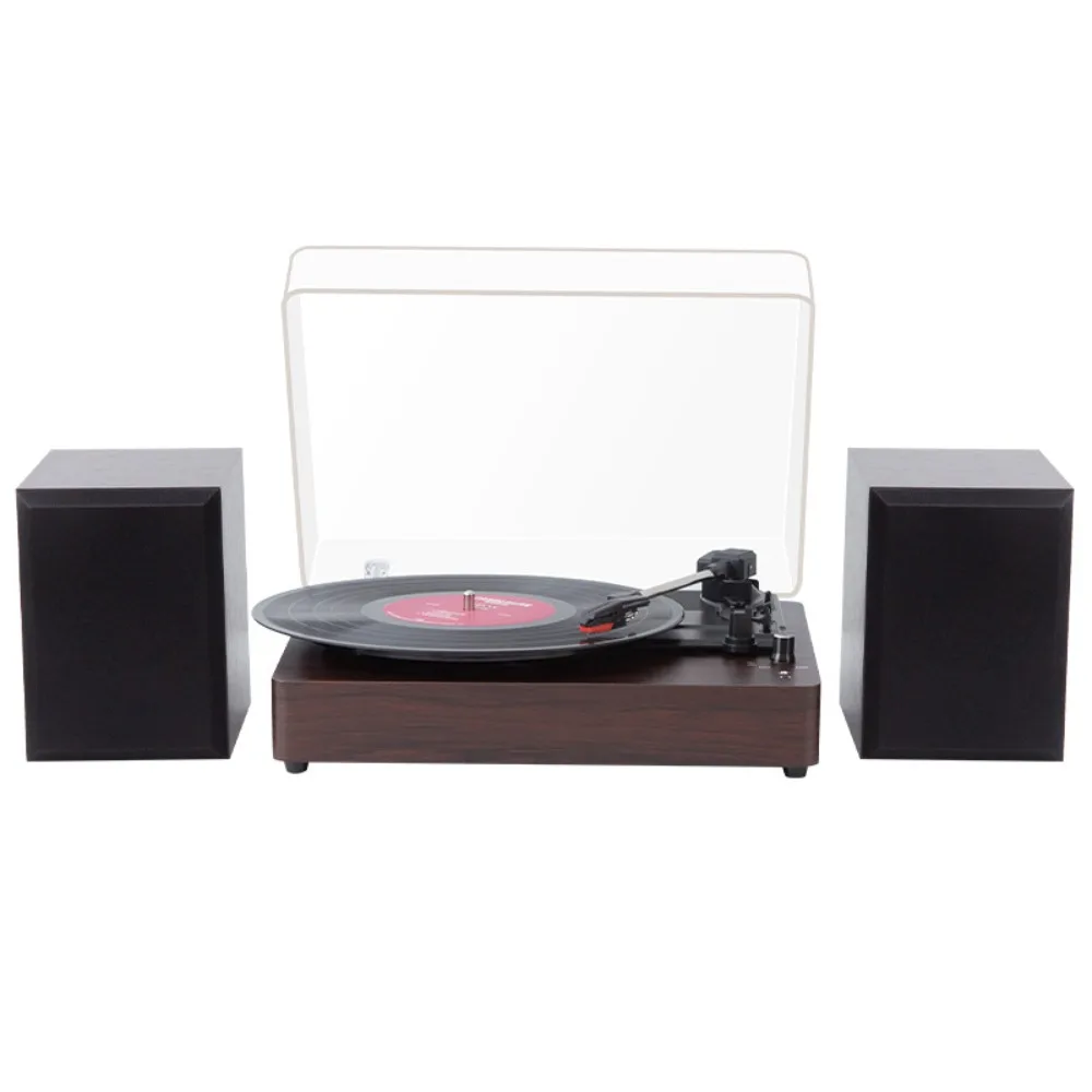 Classic retro vinyl turntable design, exquisite ornament for living‑room desktop display