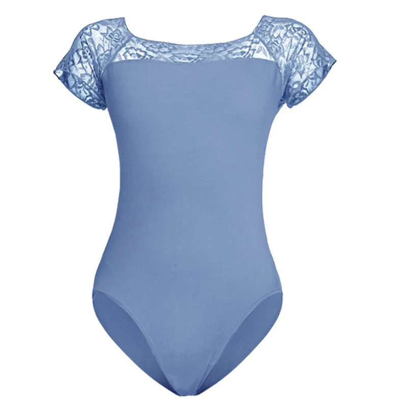 

customized women's adult ballet yoga body training outfit sexy lace dance short sleeved gymnastics training dress leotards girls