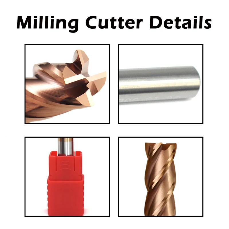 Imagem -06 - Cnc End Mill Alloy Coating Ferramenta de Corte de Aço de Tungstênio Flauta Fresa 14 mm 14 mm Hrc60 14x60x14 Dx150l
