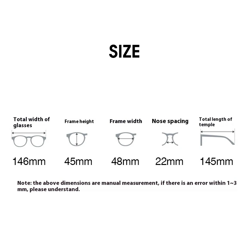نظارات دائرية صغيرة من التيتانيوم النقي الرجعية مع إطار نظارات طبية متعددة التركيز لقصر النظر ومتعددة التركيز