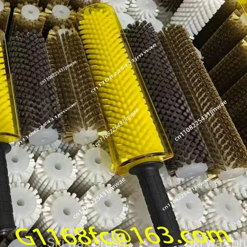 Snowboard Electric Waxing Roller Brush Polishing Brush Nylon Horse Hair Copper Wire Brush 300mm