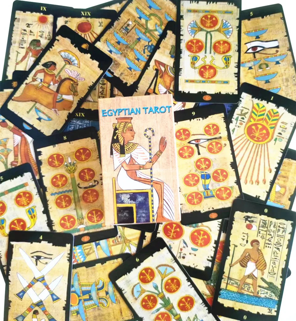 Egyptian Tarot Card Prophecy Fate Divination Deck Family Party Board Game Beginners Cards Fortune Telling Game