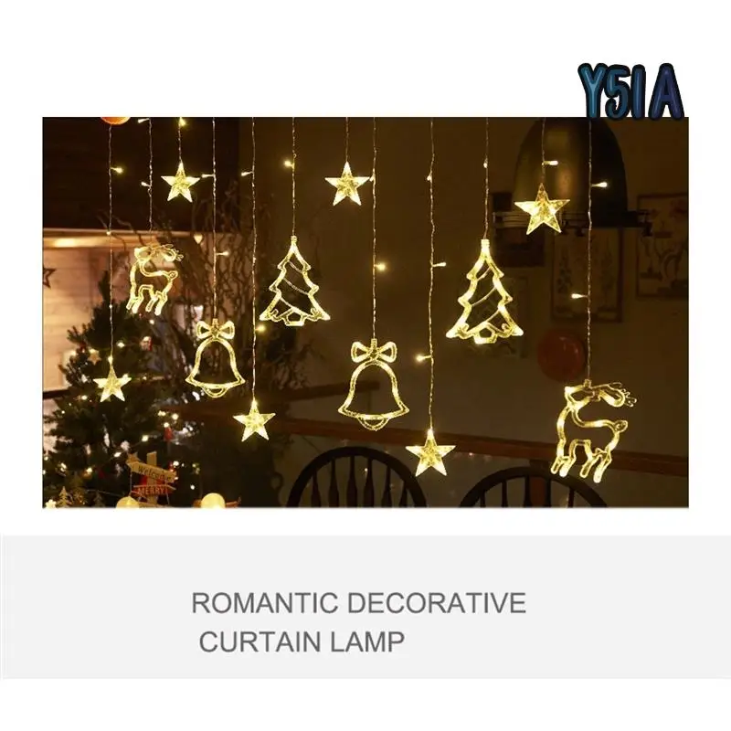 

Y51A-Christmas Moon Star Window Fairy String Lights USB & Battery Powered String Light For Indoor Window Bedroom