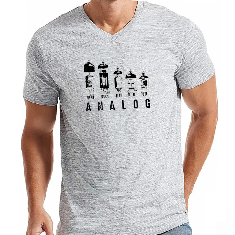 Men's T-shirt for Men Fashion Electron Valve Lover T Shirt Short-sleeved Analog Vacuum Tubes Gift Summer Casual Men's Tee Tops