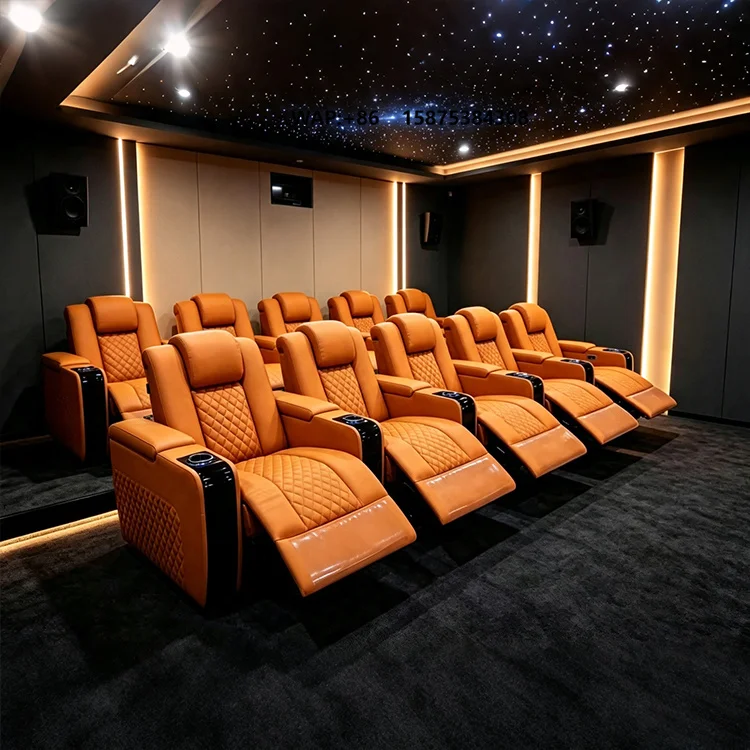 KMJ Living Room Furniture Home Recliner Theater Seating Theater Reclining Sofa Power Chair Seat Electric Cinema Sofa