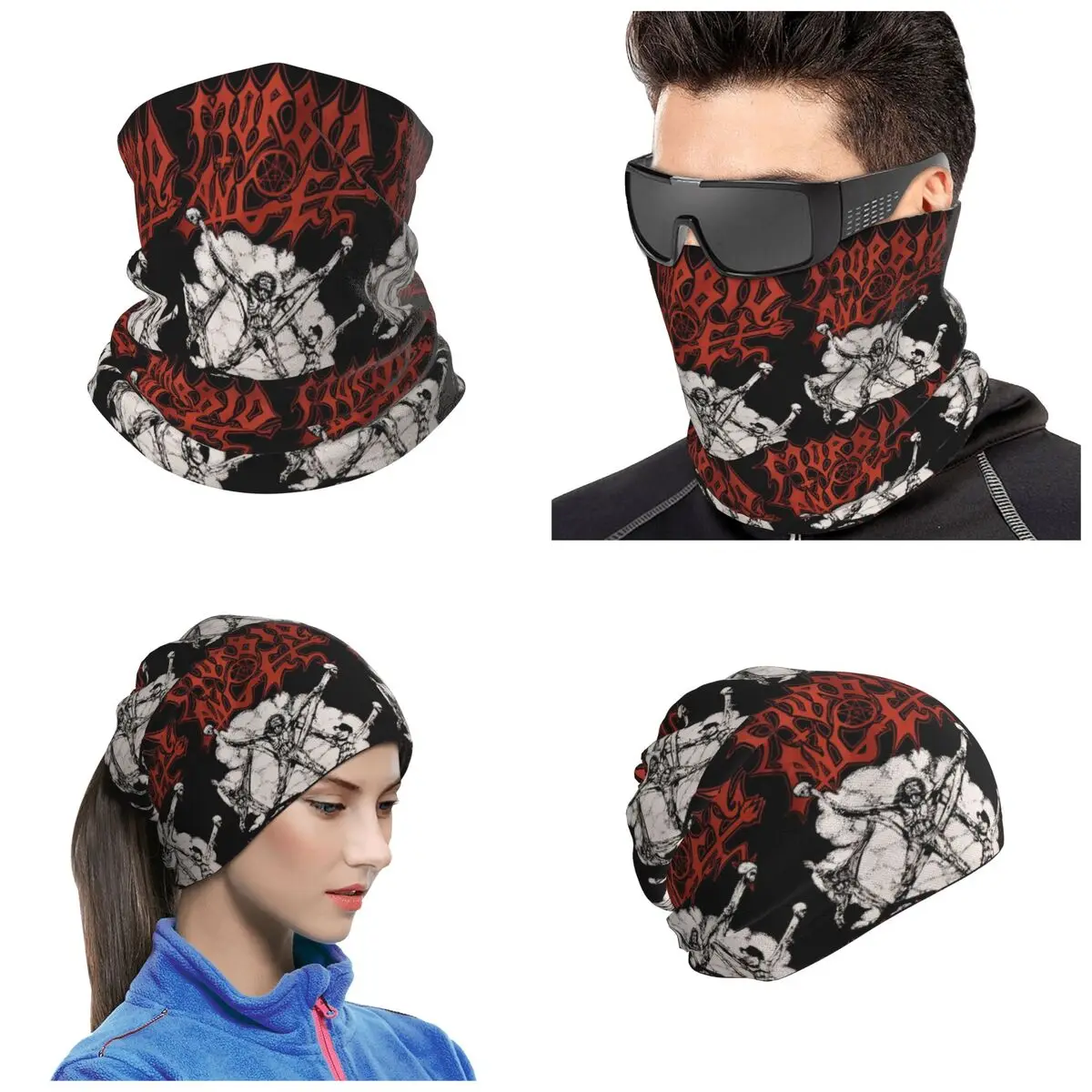 Morbid Angel Thy Kingdom Come Bandana Neck Cover Printed Wrap Mask Scarf Outdoor Sports Balaclava Unisex Adult Winter