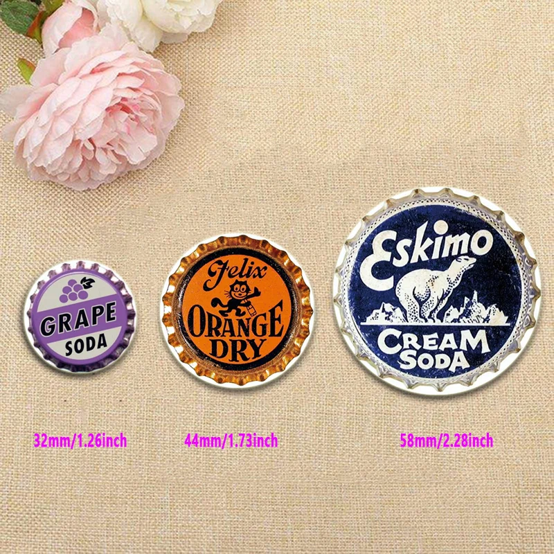 دبابيس زر غطاء صودا مستديرة إبداعية ، غطاء مشروبات ، دبابيس أيقونة لحقيبة الظهر ، إكسسوارات مجوهرات ، هدايا ، شارة 32 ، 44 ، 58 #4