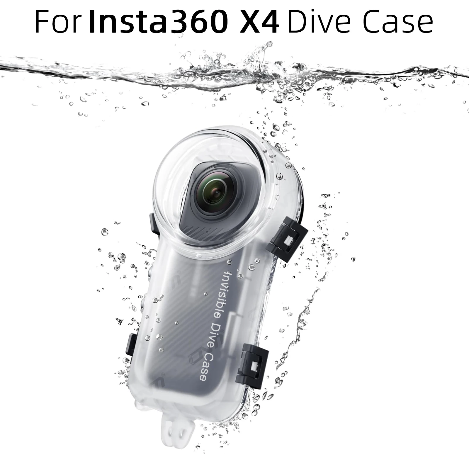 Custodia per immersione per Insta360 X4 custodia impermeabile per Insta360 X4 custodia per immersione invisibile subacquea 50M accessori per immersione