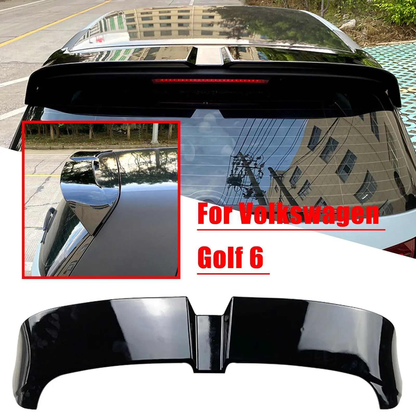 Rear Trunk Spoiler Lips Car Bumper Lip Trunk Spoiler Boot Wing Accessories For VW Golf 6 MK6 GTI/GTR/GTD 2008-2013