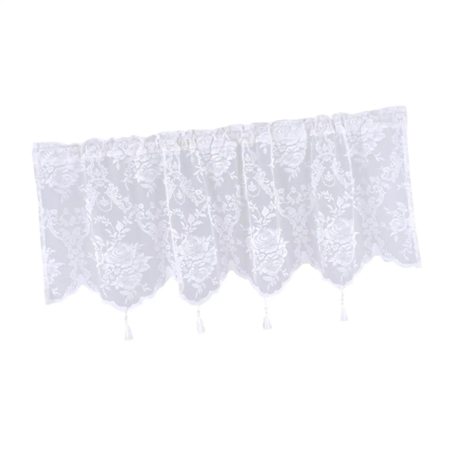 Valance Curtain Window Treatment Insulated Short Window Valance Rod Pocket for