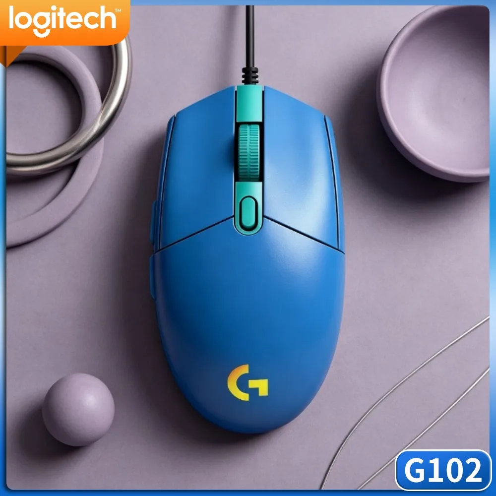 Logitech G102 Wired Gaming Mouse Long Endurance Click Parts Six Programmable Options RGB Illumination For Game Streamer Use