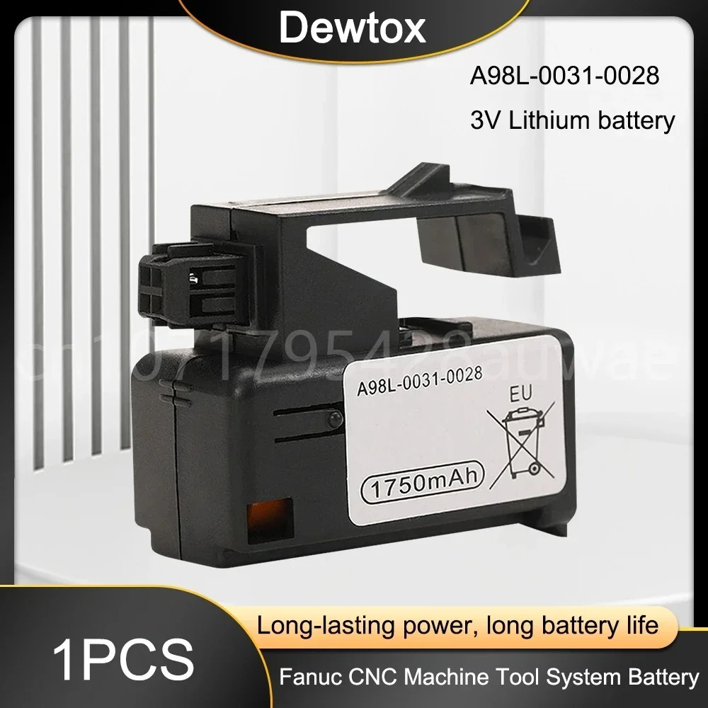 1PCS New Original Genuine A98L-0031-0028 A02B-0323-K102 3V Lithium Battery 1750mAH for FANUC PLC CNC System Battery