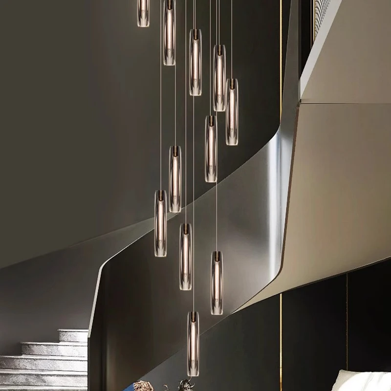 

Modern home decor led lights pendant light lamps forstaircase Chandeliers for living room hanging light indoor lighting