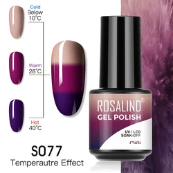 ROSALIND Thermal Nail Polish Color Changes With Temperature UV Glitter Nail Gel Semi Permanent Varnishes All For Nails Art