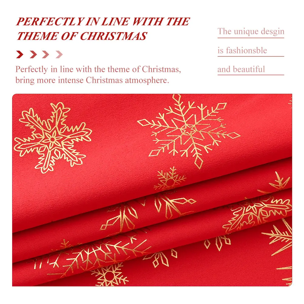 

Christmas Snowflake Curtains Living Room Bedroom Window Decor Xmas Polyester Blackout Curtains Fade Resistant for Holiday