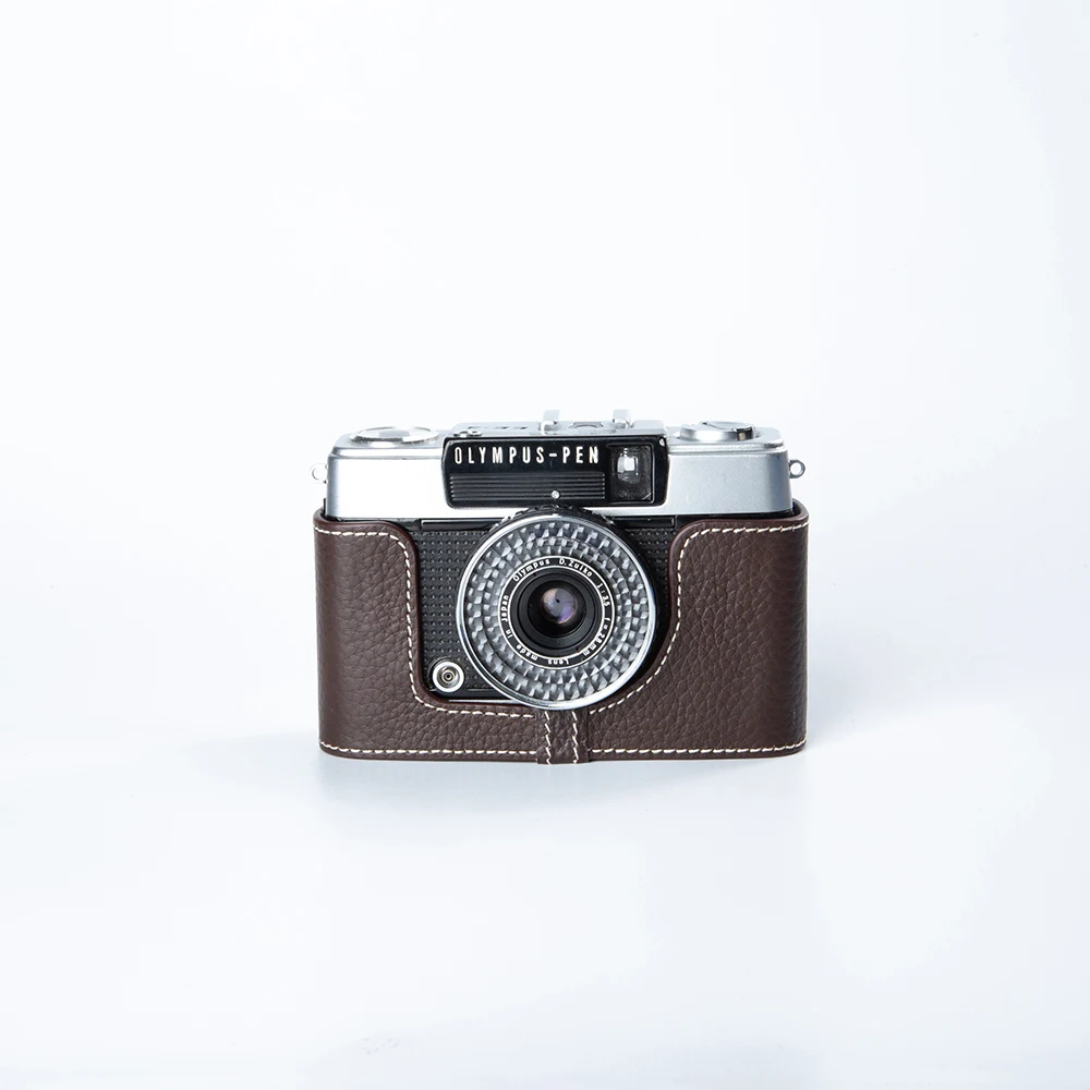 For Olympus Pen EE-3/EE/EE-2 Case Genuine Real Leather Half Cover