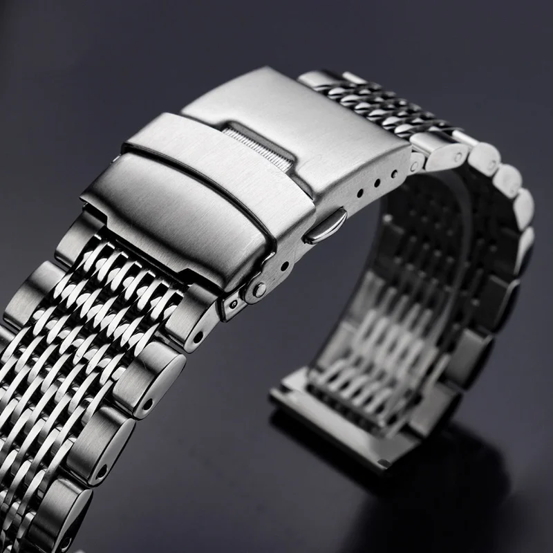 18mm 20mm 22mm 24mm Solid Stainless Steel Watch Strap for Rolex Water Ghost Bracelet for Seiko Diving Watch Band Metal Wristband