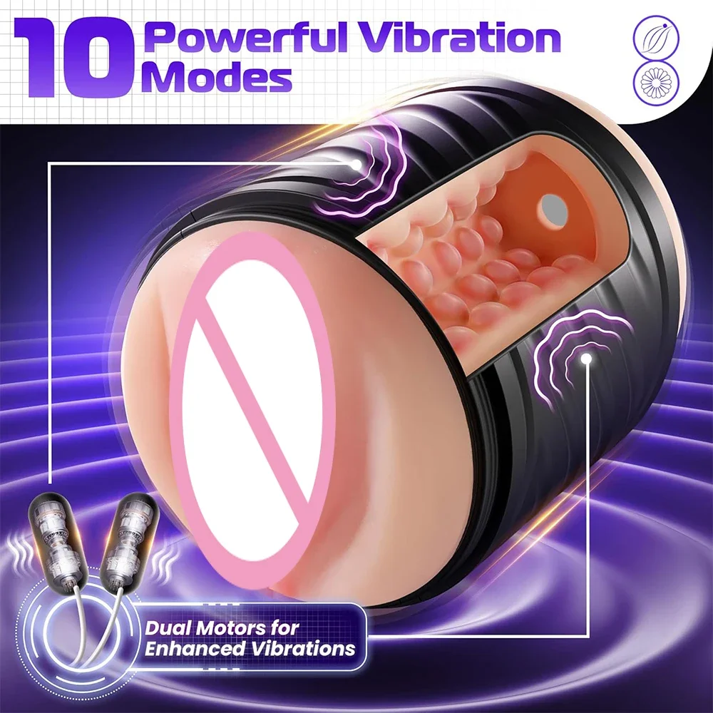 Automatic Masturbator for Men Blowjob Pussy Stimulator Vibration Powerful Sexual Machine Male Masturbation Sex Toys Adult Goods