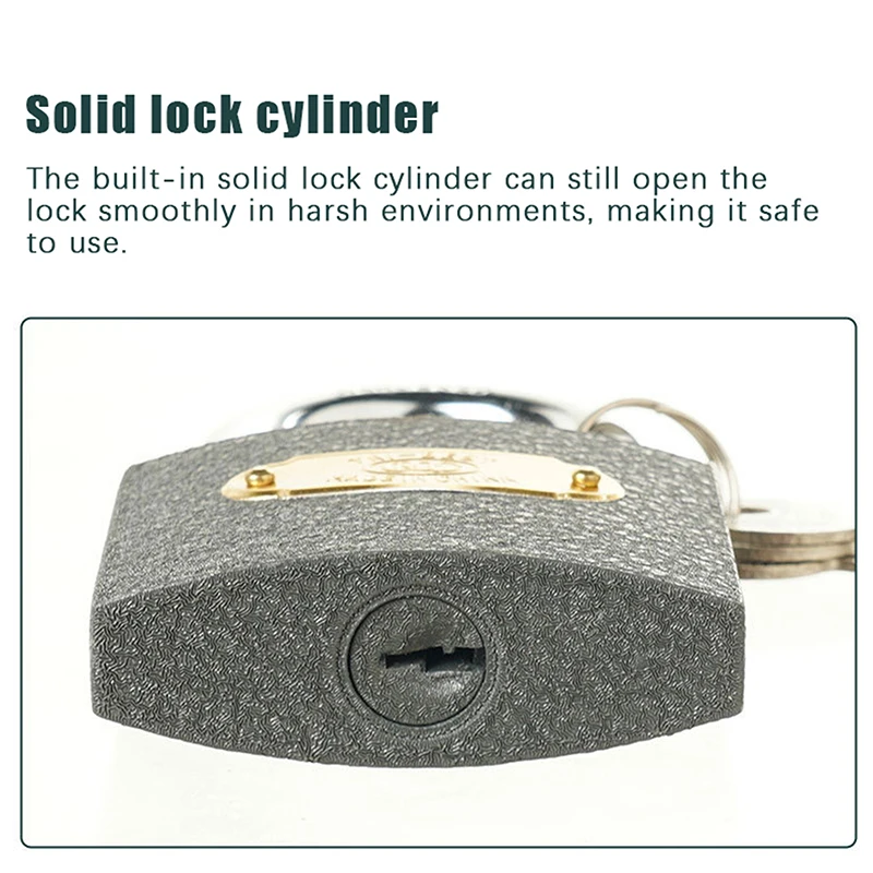 Universal Padlock Household Lock Metal Iron Lock Grey Drawer Cabinet Padlock Portable Dormitory Door Lock For Home