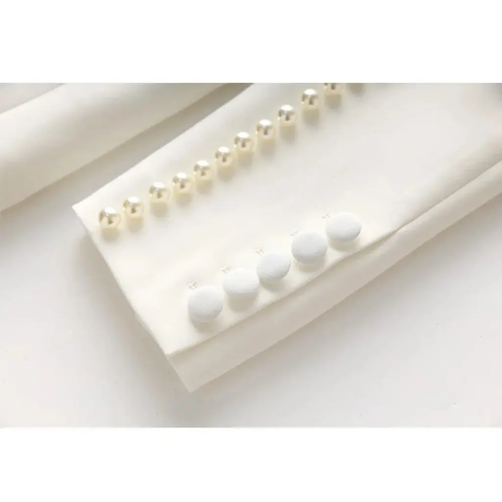 

Spring Autumn White Mid-Length Suit Top with Wide Leg Pants European American Style Fashion Two-Piece Set for Women