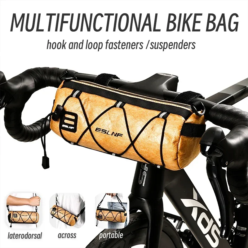 ESLNF Bicycle Bag Waterproof Storage Bag Outdoor MTB Large Capacity Riding Handlebar Bag Mountain Bike Head Bag